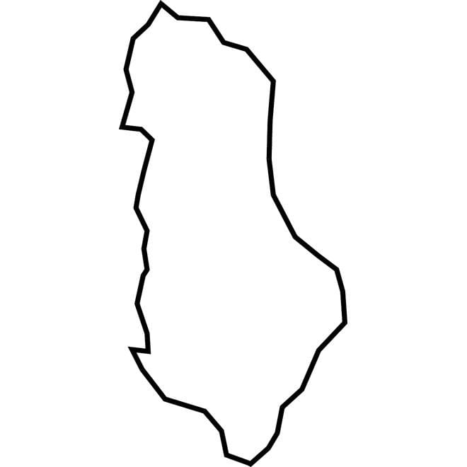 מפה של אלבניה מפת וקטור