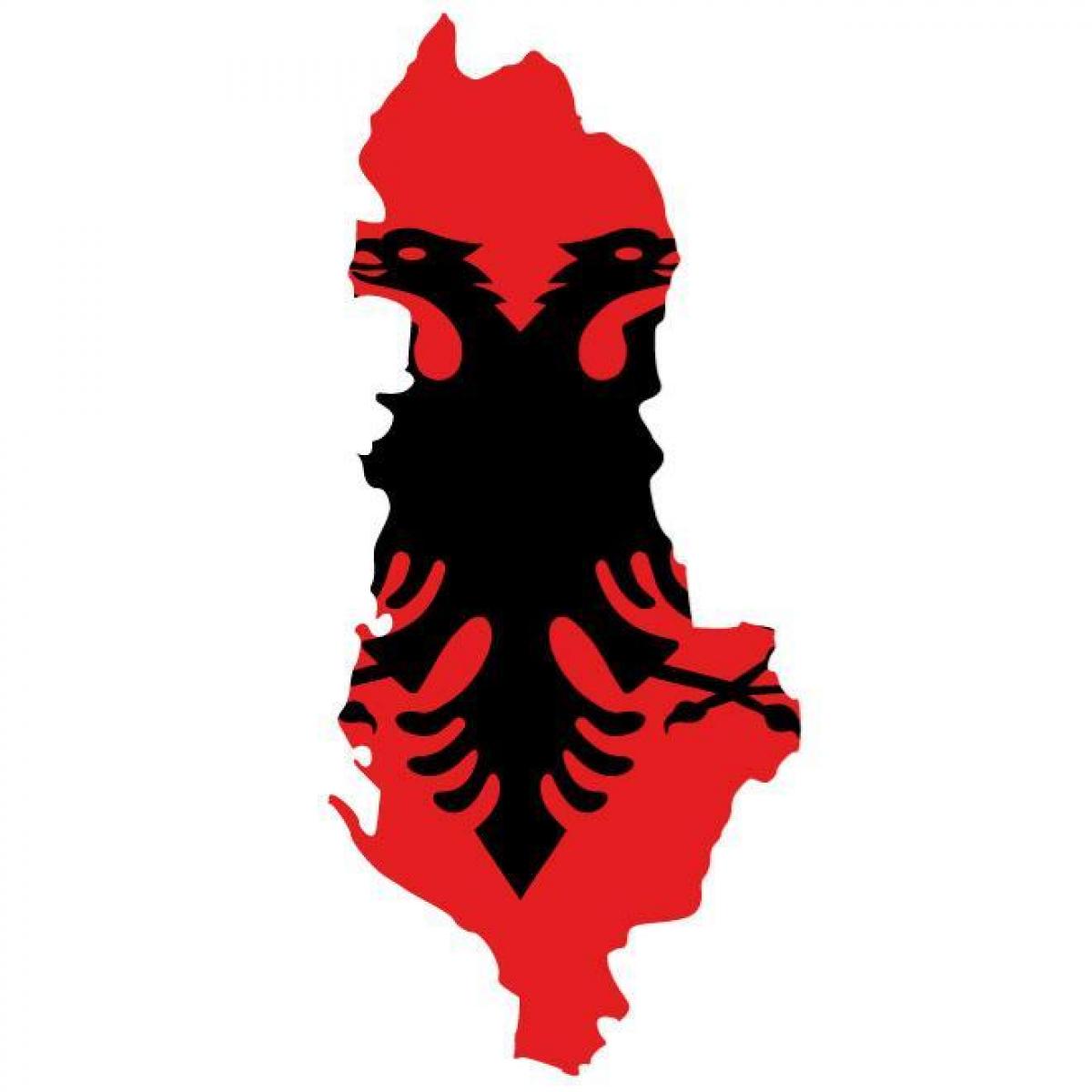 מפה של דגל אלבניה