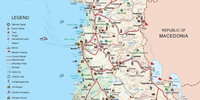 Dhermi המפה אלבניה